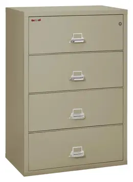 4 Drawer Lateral Fireproof File Cabinet - 38" Wide - Classic