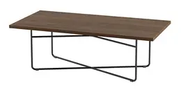 Rectangular Coffee Table with Steel Rod Base - PL Laminate