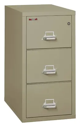 3 Drawer Vertical Fireproof File Cabinet - 18" Wide - Classic