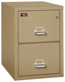 2 Drawer Fireproof File Cabinet - Letter Size