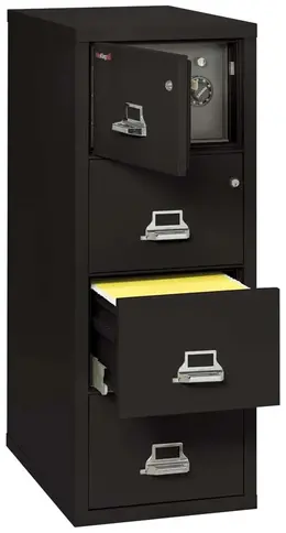 4 Drawer Fireproof File Cabinet with Hidden Safe