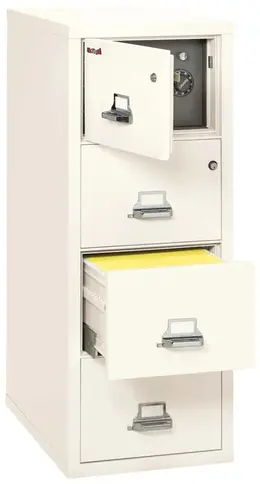 4 Drawer Fireproof File Cabinet with Hidden Safe