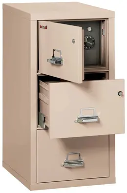 3 Drawer Fireproof File Cabinet with Hidden Safe