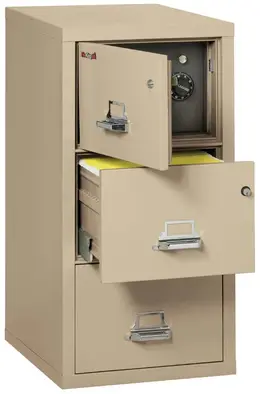 3 Drawer Fireproof File Cabinet with Hidden Safe