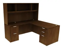 L Shaped Desk with Hutch - HL