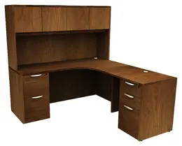 L Shaped Desk with Hutch - HL