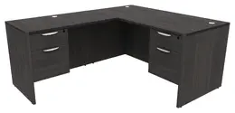 L Shaped Desk with Drawers - HL