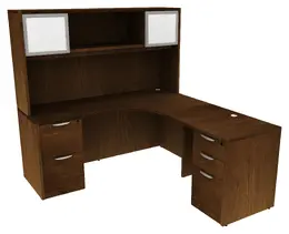 L Shaped Desk with Hutch - HL