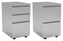 Pair of 2 & 3 Drawer Mobile Pedestals - PL Laminate