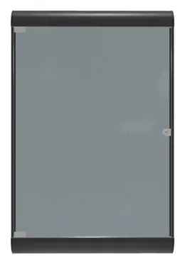 Enclosed Bulletin Board with Vinyl Surface - 28" x 42" - SILH