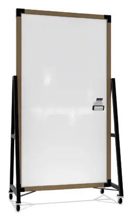 Double Sided Mobile Glass Whiteboard - Prest