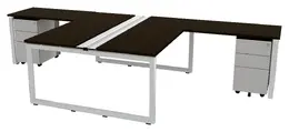 2 Person Workstation with Drawers - Veloce