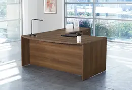 Bow Front L Shaped Desk - Napa