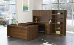 U Shaped Desk with Storage - Napa