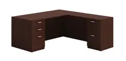 L Shaped Office Desk - Amber