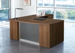 Bow Front L Shaped Desk - Napa