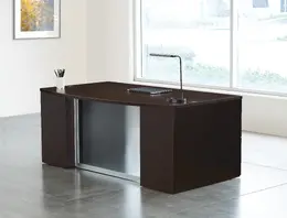 Bow Front Desk with Drawers - Napa