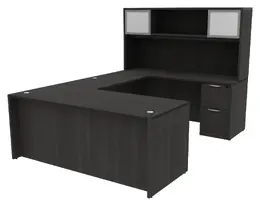 U Shaped Desk with Hutch - HL