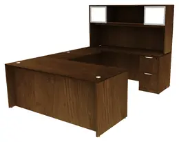 U Shaped Desk with Hutch - HL