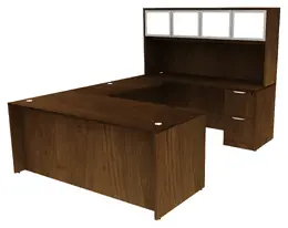 U Shaped Desk with Hutch - HL