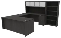 U Shaped Executive Desk with Storage - HL