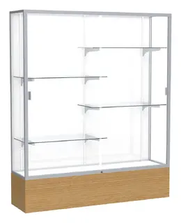 Display Cabinet with Glass Doors and Shelves - 60" x 72"