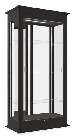 Mirrored Display Case with LED Lighting - 36" x 77" - Varsity