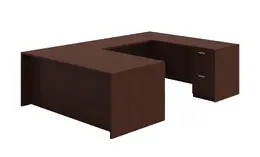 U Shaped Office Desk - Amber