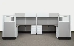 2 Person Cubicle with Power - Systems