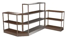 Large Wood Shelving Unit - 145" x 72" - Control