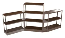 Open Wood Shelving Unit - 160" x 72" - Control