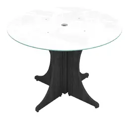 Round Conference Table with Glass Top - Potenza