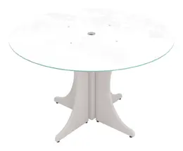 Large Round Table with Glass Top - Potenza