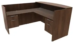 L Shaped Reception Desk with Drawers - HL