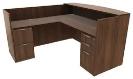 L Shaped Reception Desk with Drawers - HL