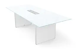 Glass Conference Table with Laminate Base - Potenza