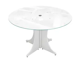 Large Round Table with Glass Top - Potenza