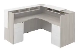 Modern L Shaped Reception Desk - Potenza LED