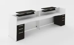 2 Person Reception Desk - Potenza LED