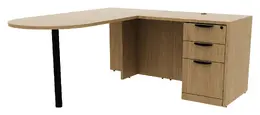 L Shaped Peninsula Desk - PL Laminate