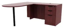 L Shaped Peninsula Desk - PL Laminate