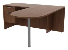 L Shaped Peninsula Desk - PL Laminate