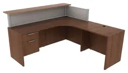 L Shaped Desk with Storage - PL Laminate