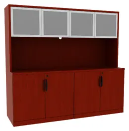 Credenza Cabinet with Hutch - PL Laminate