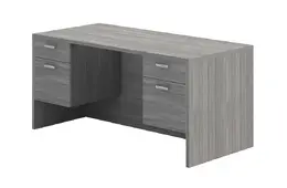 Rectangular Desk with Drawers - Amber