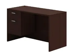 Single Pedestal Desk - Amber