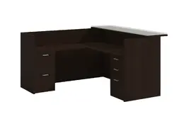 L Shaped Reception Desk - Amber