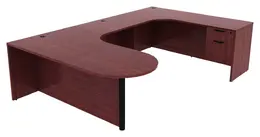 U Shaped Peninsula Desk - PL Laminate