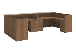 2 Person Reception Desk - Amber