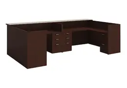 2 Person Reception Desk - Amber